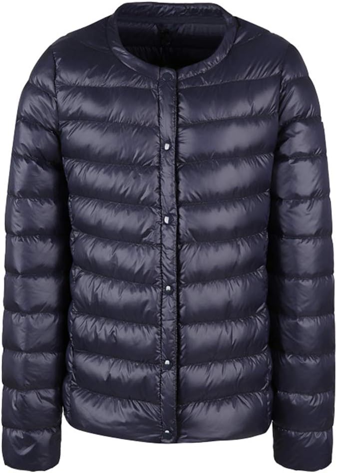 ZhuikunA Womens Padded Duck Down Jacket, Winter Puffer Lightweight Packable Quilted Coat Bubble Overcoat