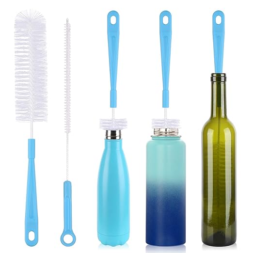 16" Bottle Brush Cleaner for Water Bottle - Long Handle Bottle Brush for Cleaning Thermos Hydro Flask Contigo S'Well Simple Modern Narrow Neck Sport Bottles Kombucha Beer Wine Decanter and Jugs