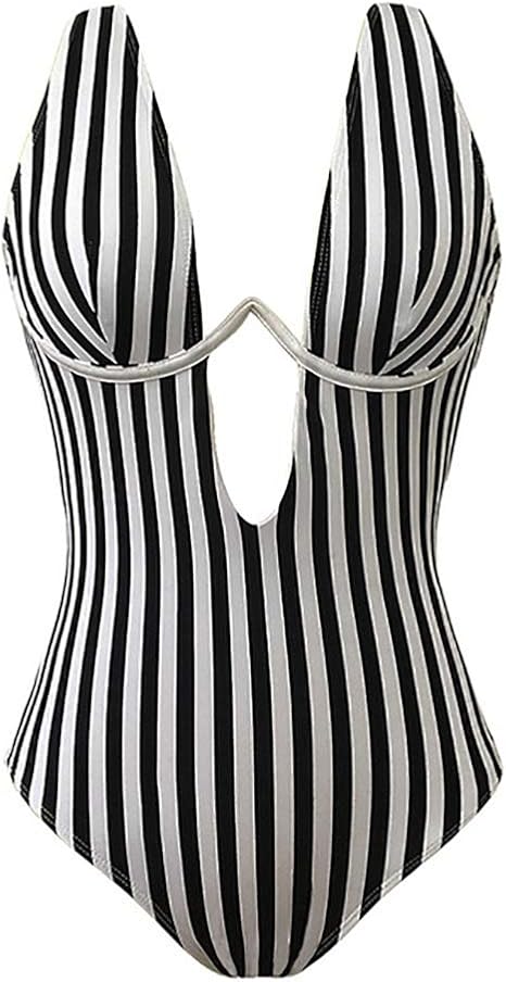 v shaped one piece swimsuit