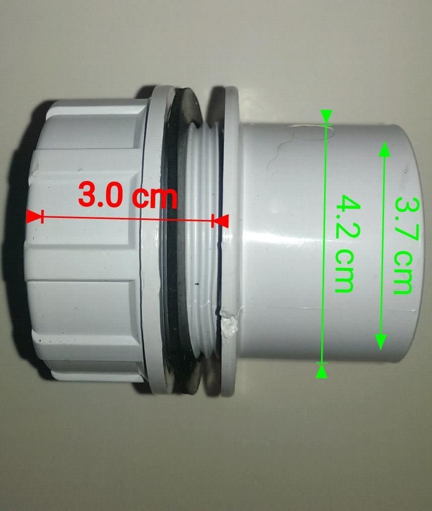 FLOPLAST Solvent White 32mm (36mm) Tank Connector