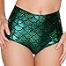ovimo Women's High Waisted Mermaid Shorts Fish Scale Booty Bottoms