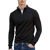 YUCACIILA Men's Quarter Zip Up Pullover Fleece Mock Neck Sweatshirt Casual Long Sleeve Sweatshirt