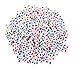 yueton 500pcs 6mm Mixed Color Acrylic Heart Cube Spacer Beads (White)