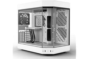 HYTE Y60 Modern Aesthetic Dual Chamber Panoramic Tempered Glass Mid-Tower ATX Computer Gaming Case with PCIE 4.0 Riser Cable Included, Snow White (CS-HYTE-Y60-WW)