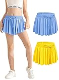 2 Packs Girls Summer Yellow Blue Flowy Athletic