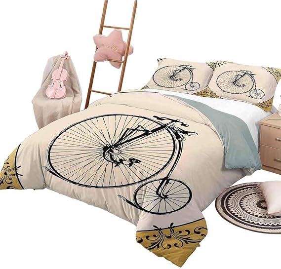 Bicycle Bedding 3Piece Full Bed Sheets Set, Microfiber