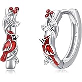 Cardinal Earrings Sterling Silver Hypoallergenic Hoop Earrings Cardinal Gifts for Women
