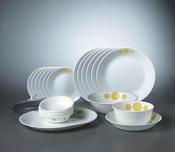 Corelle India Collection Spiral Dinner Set, 21-Pieces