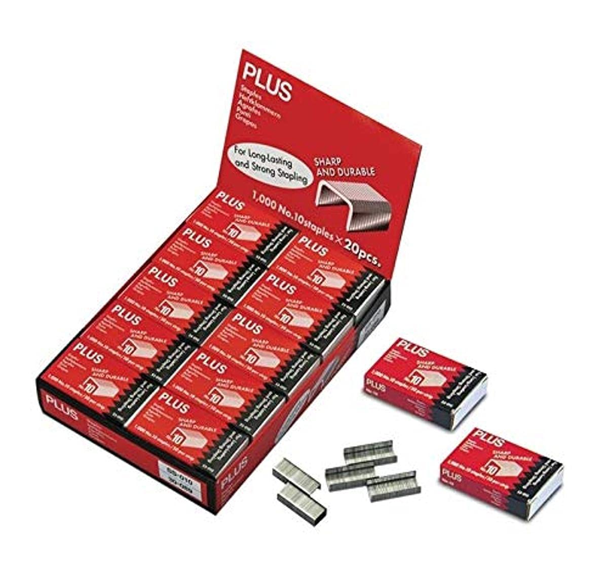 PLUS Japan No. 10 Staples Pack of 1000