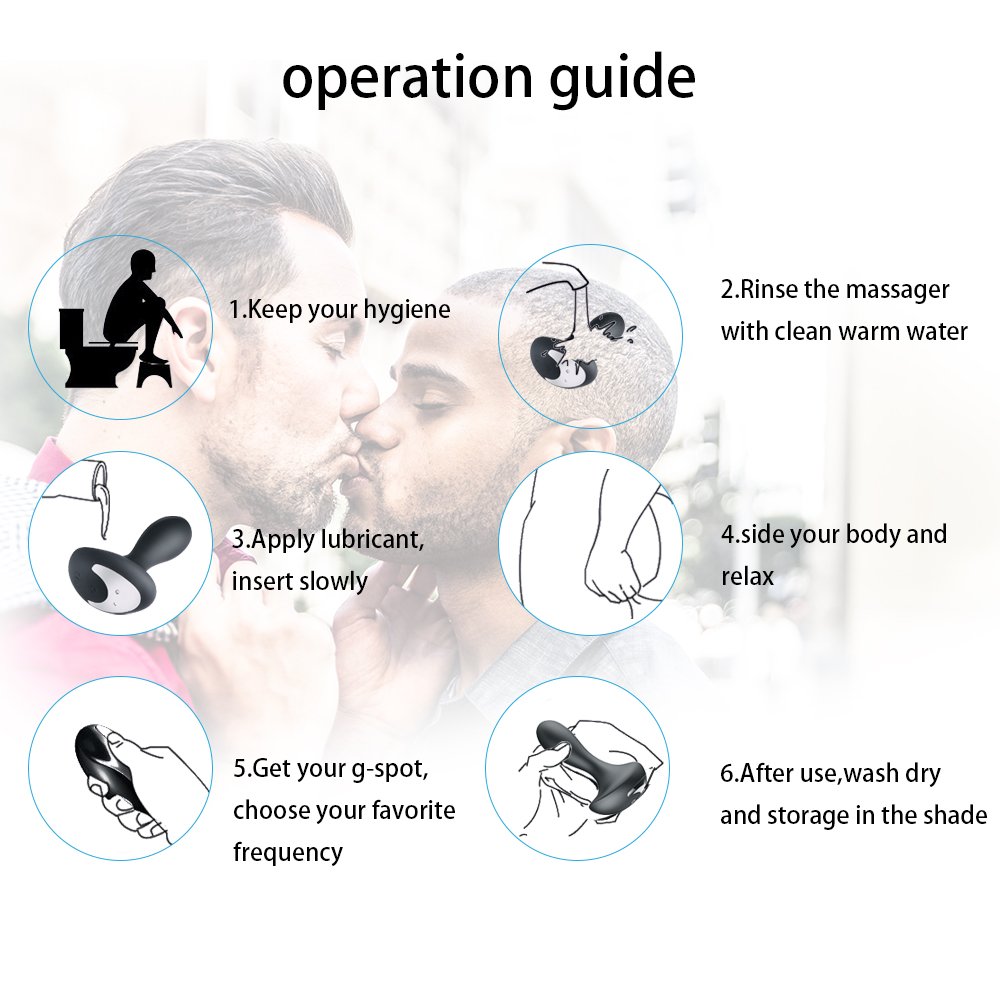 Kinkly Prostata Massagegerät mit Fernbedienung,Analvibrator Prostate Massage Stimulator Masturbator Analplug mit 10 Vibrationsmodi,100% Medizinisches Silikon Spielzeug für Paar mit 25ml Gleitmittel