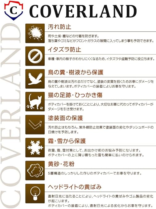 Amazon カバーライト マツダ Rx 8 対応用 5層構造 ボディカバー 裏起毛付 ボディーカバー 車 バイク