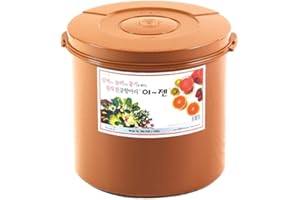 E-Jen Premium Kimchi, Sauerkraut Container Probiotic Fermentation with Inner Vacuum Lid Round (5.8 gal/ 22L)
