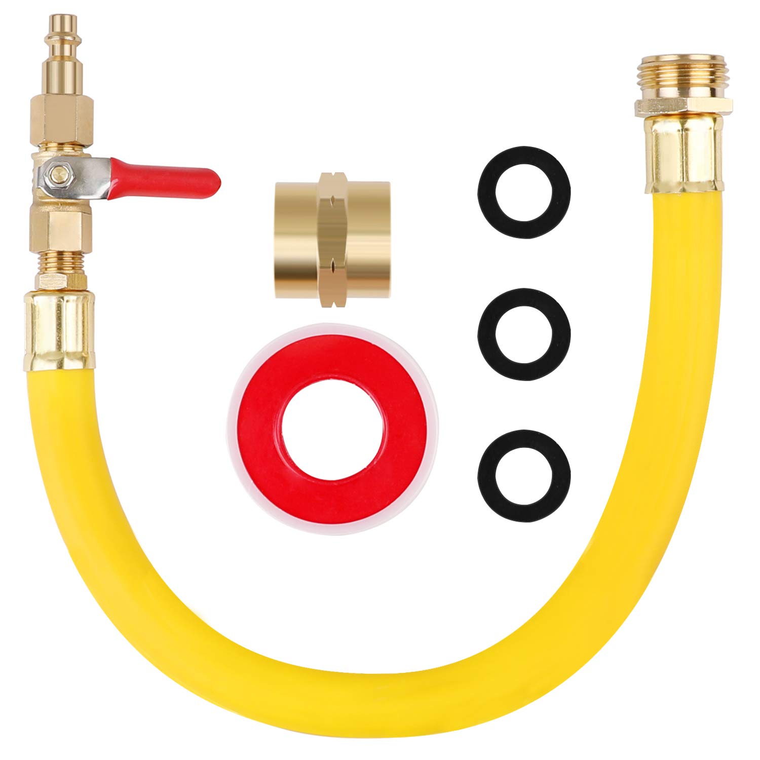 Photo 1 of Hromee RV Winterize Sprinkler System Kit for Motorhome Boat Camper and Travel Trailer: Air Compressor Quick-Connect Plug to 3/4" Garden Hose Faucet Blow Out Adapter Fitting with Valve