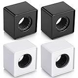 Facmogu 4PCS Black & White Microphone Flag