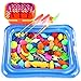 O-Toys 67pcs Bath Toys for Kids Fishing Magnetic Toys Floating Fishing Game Inflatable Swimming Pool Bathtub Toy Set Learning Education Toy Playset