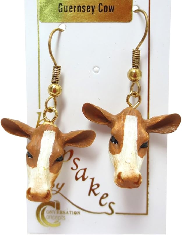 Guernsey Cow Earrings Hanging Earrings Other Products Jewelry