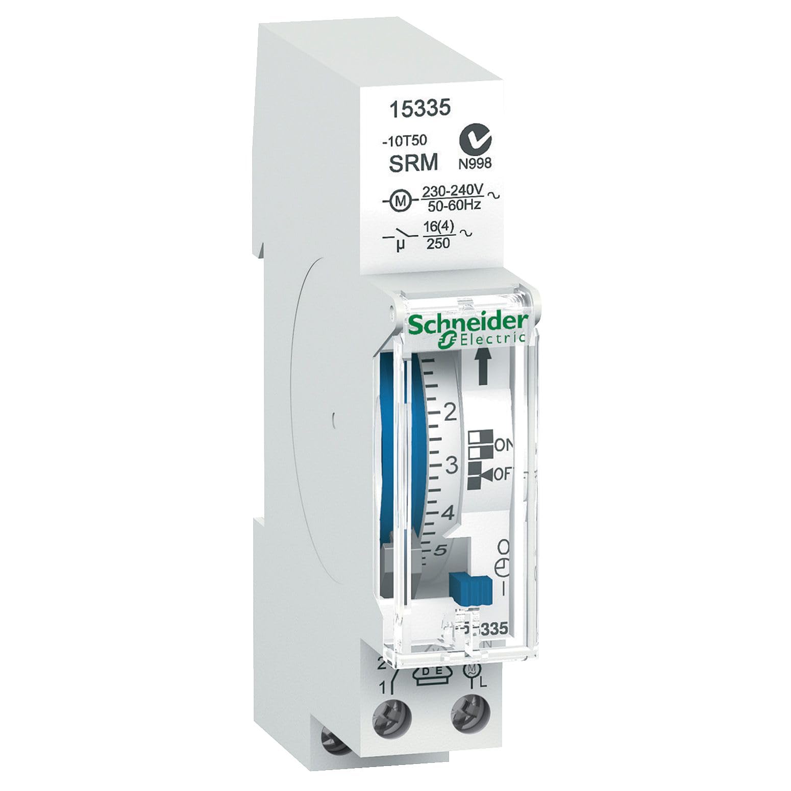 Schneider 15335 Mechanical Time Switch, White