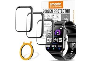 smaate 3D Screen protectors Compatible with L70 Jacoosa QONBINK 1.85” Smart Watch, 3 Pieces, Full Coverage, Anti-shatter