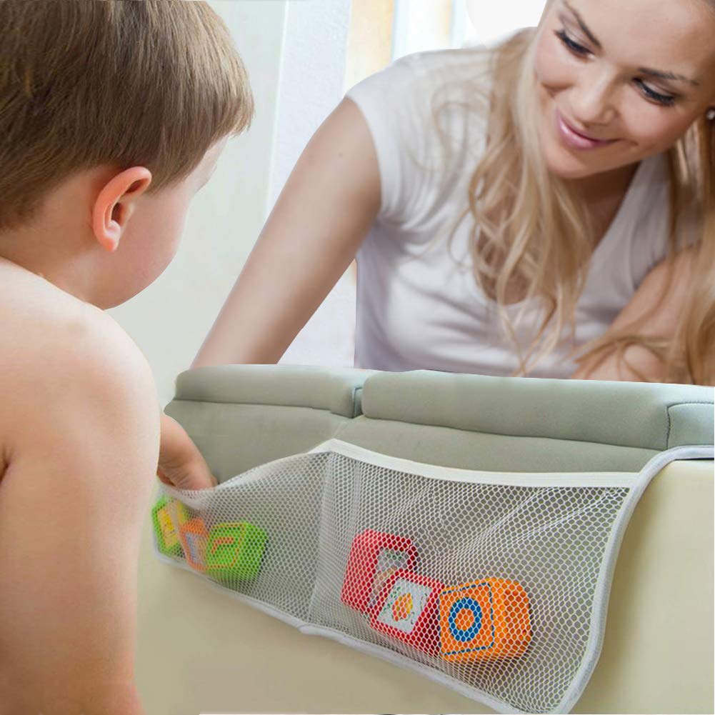 Pawsky Bath Kneeler with Elbow Rest Pad Set, 1.5 inch Thick Kneeling Pad and Elbow Support for Knee & Arm Support Large Bathtub Kneeling Mat with Toy Organizer for Happy Baby Bathing Time : Baby