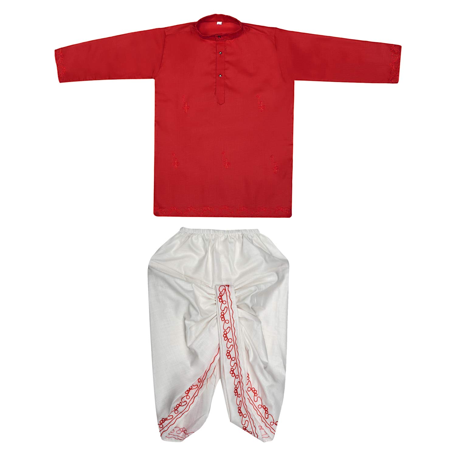 Baby Boys Embroidered Cotton Ethnic Wear Kurta with Dhoti