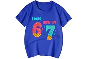 I was 6 Now I'm 7 or Ice Cream 67th Birthday T-Shirt Soft and Comfortable Back to School Tops Outfits