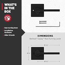 Kwikset Casey Dummy Door Handle, Single Sided Lever