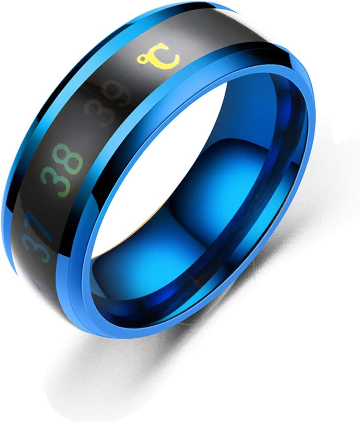 ZLY Classic Stainless Steel Color Changing Ring, Rose Gold Couples Ring