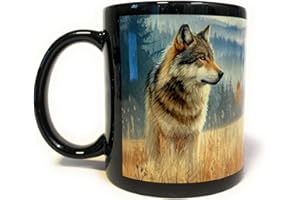 Wolf Ceramic Coffee Mug, 325 ml 11 oz, Microwave and Dishwasher Safe