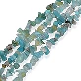 Genuine Amazonite Chip Beads 5-8mm Irregular Shaped Tumbled Stone Chips for Jewelry Making 1 Strand 32"
