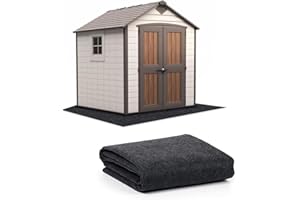 AHPUHTAN 10 x 12 FT Outdoor Storage Shed Mat, Waterproof Storage Shed Flooring Mat, Anti-Slip Patio Furniture Floor Scratch Prevention Mat, Dustproof Outdoor Carport Mat