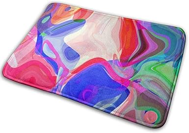 EricJohnston Felpudo Decorativo para el hogar Antideslizante Colorful