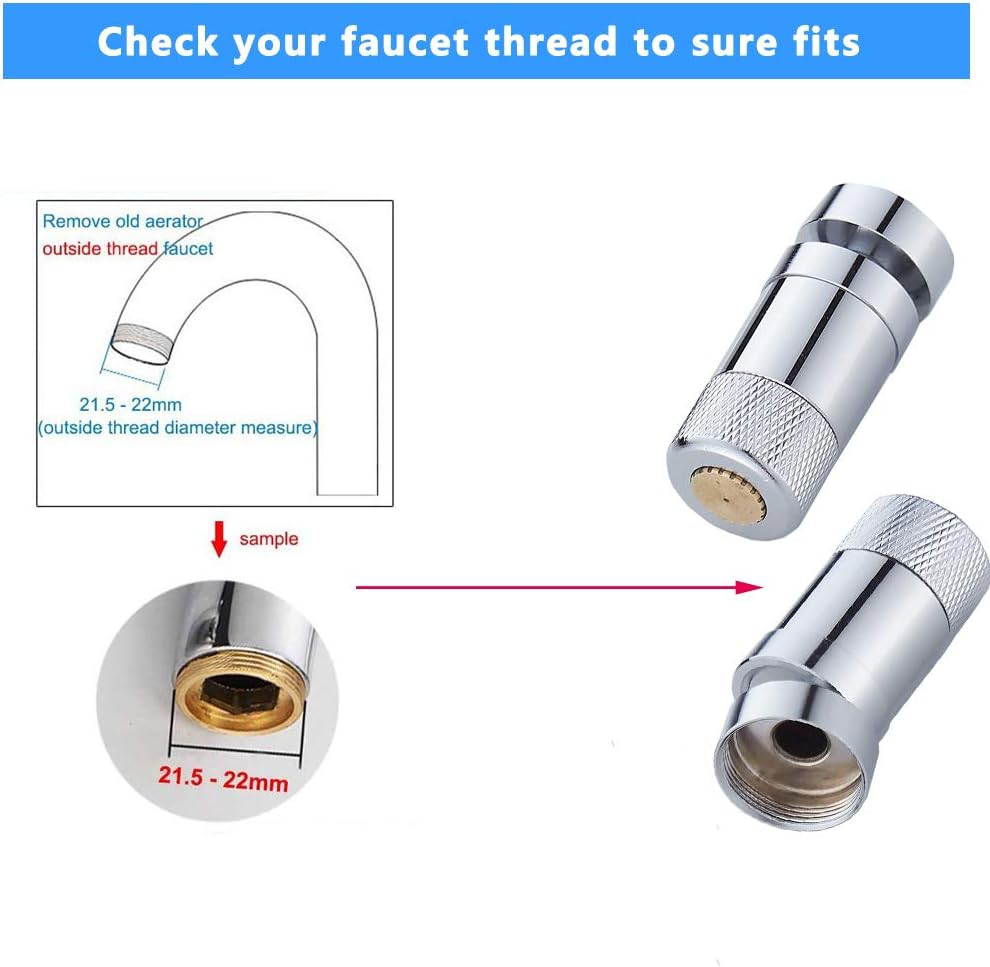 360 Degree Swivel 2 Modes Kitchen Sink Faucet Aerators Water Saving Tap