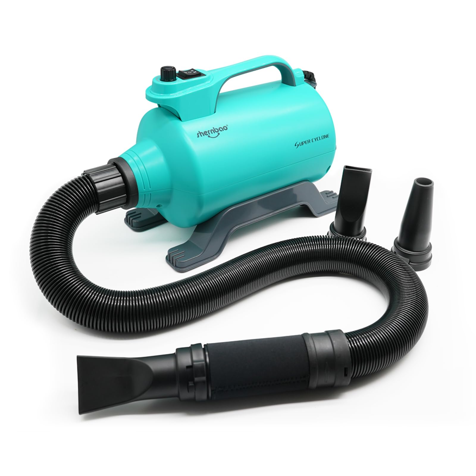 shernbao High Velocity Professional Dog Pet Grooming Hair Force Dryer Blower （Super Cyclone） 5.0HP