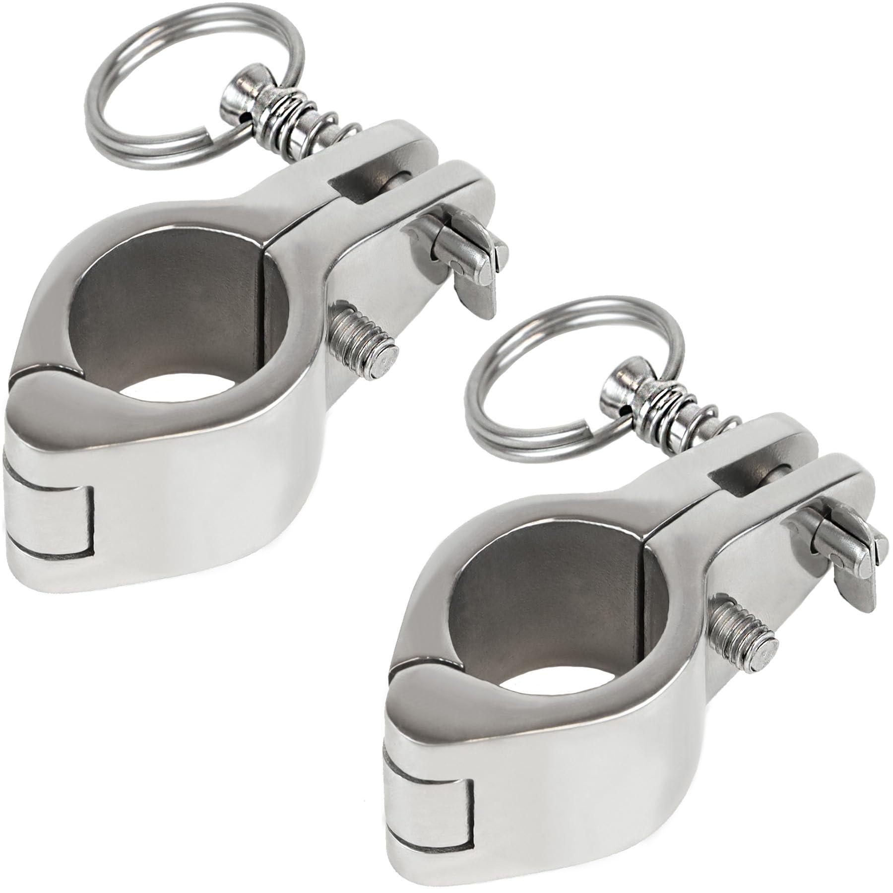 Photo 1 of YANYUCB Bimini Top Jaw Slide Marine Stainless Steel 316 Heavy Duty Boat Bimini Canopy Fitting Hardware Tube Marine Boat Yacht 2 Pack (1 inch)