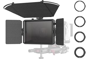SMALLRIG Mini Matte Box Pro for Mirrorless DSLR Cameras, Come with 4 x 5.65 Filter Trays and 67mm/72mm/77mm/82mm-95mm Adapter