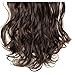 S-noilite17 Long Curly Wavy Dark Brown Clip in on 8 Pieces Full Head Set Hair Extensions 8pcs Hairpiece Extension for Girl Lady Women by US Fashion Outlet