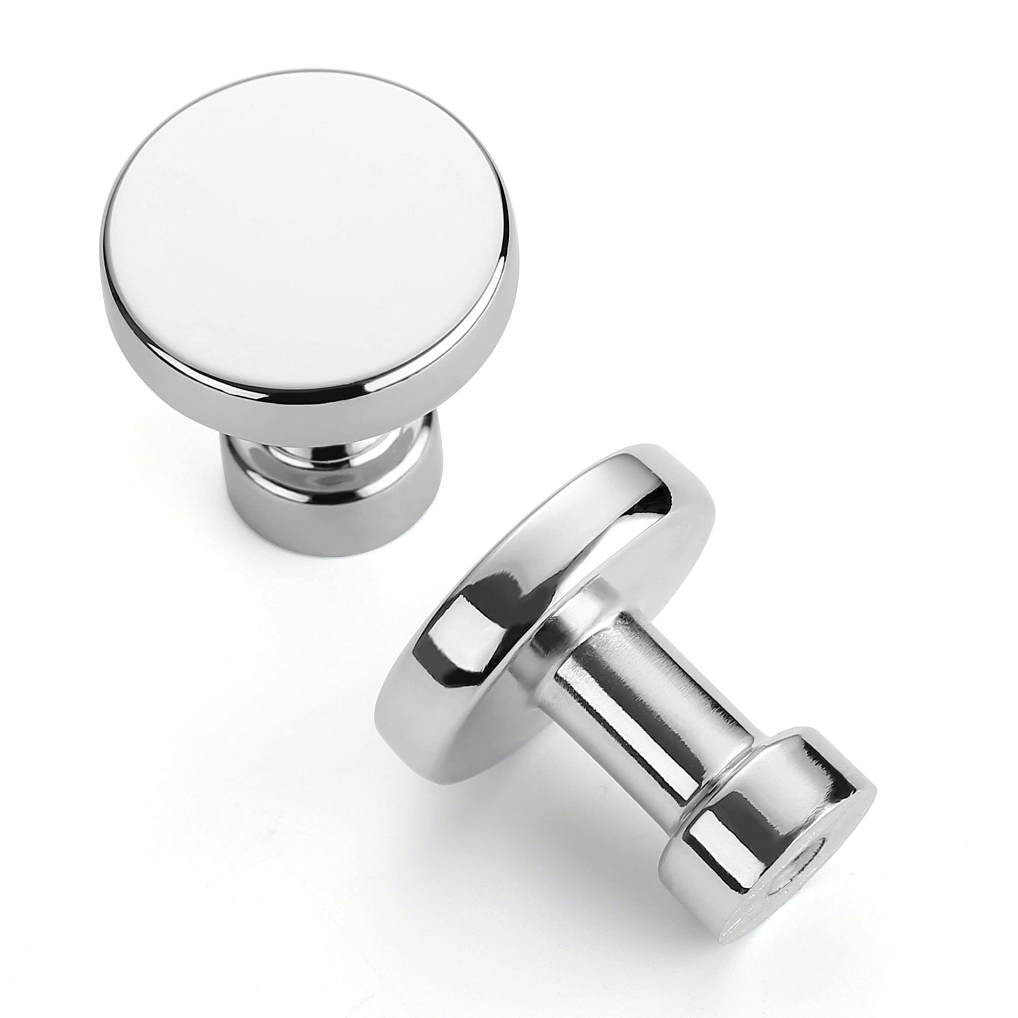 Photo 1 of Asidrama 10 Pack 1-1/4 inch Polished Chrome Kitchen Cabinet Knobs Dresser Knobs Drawer Knobs Cabinet Hardware Zinc Knobs for Dresser Drawers