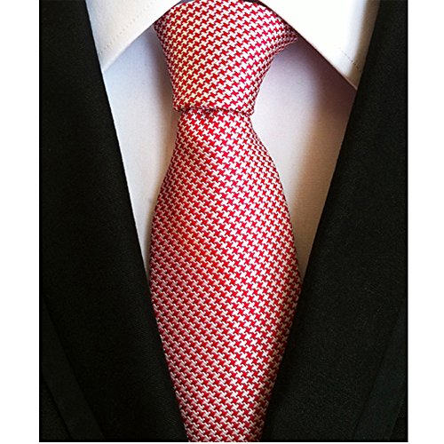Jeatonge Lot 6 Pcs Mens Ties and 3 Free Tie Clips, Men's Classic Tie Necktie Woven Jacquard Neck Ties (Style 13)
