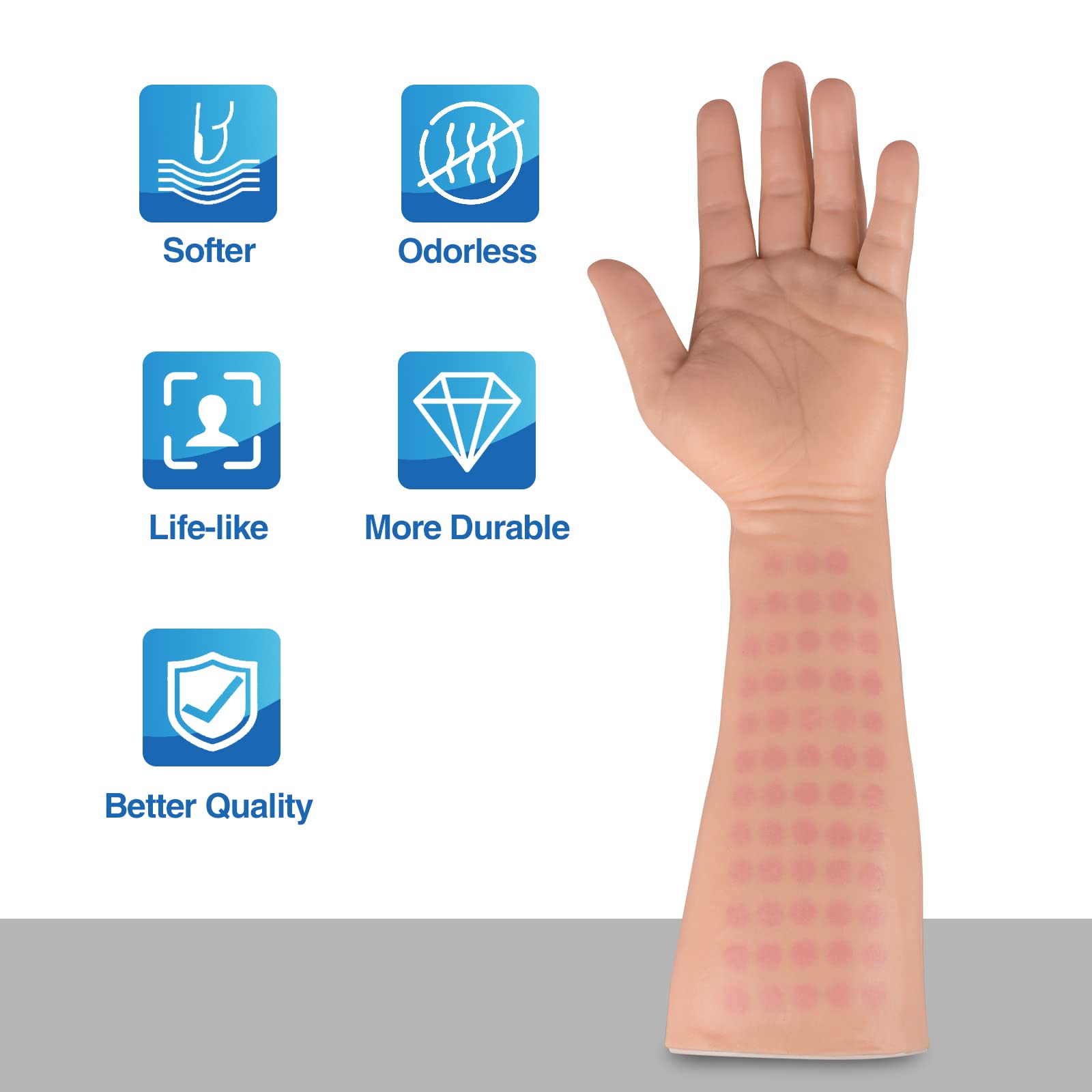 Ultrassist Intradermal Injection Practice Arm, Intradermal Injection Training Simulator for Nursing Students, Medical Education