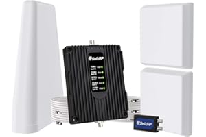 SolidRF-Cell Phone Signal Booster for House Office 4G LTE Data Compatible with Fido, Bell, Telus, Rogers, Sasktel, MTS| Dual 