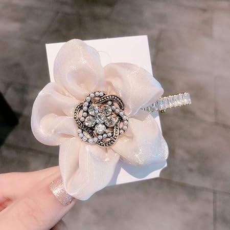 Amazon マカロンヘアクリップセット韓国風アクリルパールヘアクリップ甘い人工パールヘアバレッタヘアピンスタイリングヘアアクセサリー女性用 ベージュの花 Lsdindf ヘアピン 通販