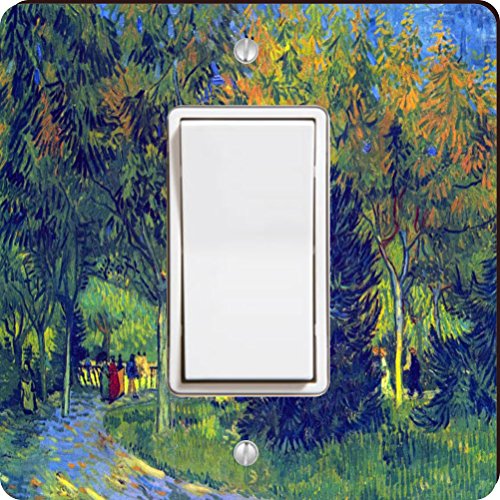 Rikki Knight Van Gogh Art Allee in The Park Single Rocker Light Switch Plate