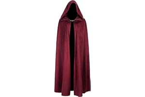 lckellong Halloween Medieval Costume Renaissance Cloak with Hood Medieval Cloak with Hood Long Adult Men and Women