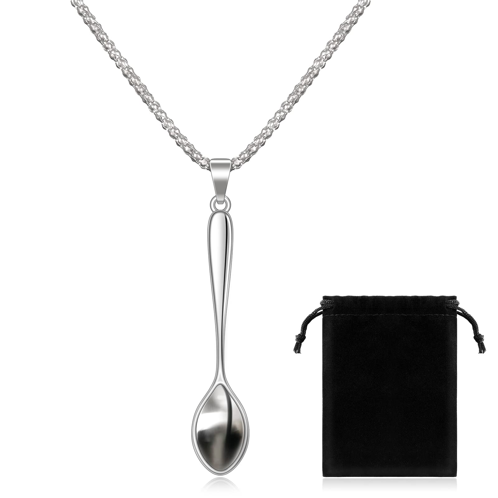 Otuuz Spoon Necklace Women's Necklace Spoon Pendant for Women Girls Men Party Favors