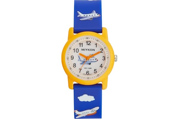 Miykon Kids Watches for Boys and Girls - Educational Time-Telling Gift for Kids Aged 3-15, Toddlers, Preschoolers, and School-Aged Children - Easy to Read Analog Watch, Soft Resin Band, Japanese Quartz, 100M Water Resistant