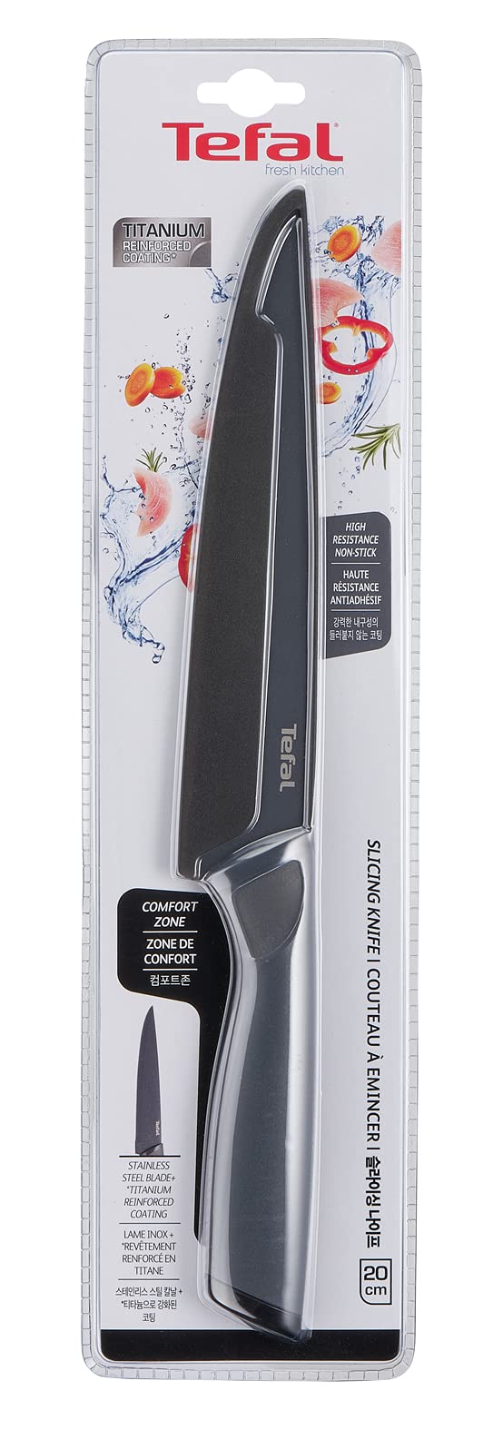 Tefal Fresh Kitchen Filiermesser 20 cm, Edelstahl, Anthrazit/Schwarz, cm, 40 x 10 x 3.3 cm, 1 Einheiten 5