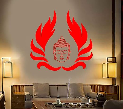 zqyjhkou Calcomanía de Pared de Vinilo Cabeza de Buda Budismo ...