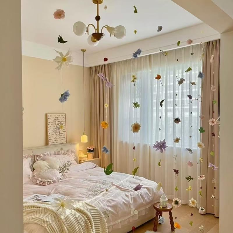 20 Pcs Artificial Flower Garlands, Hanging Wildflower Backdrop Decoration, Faux Silk Flower Vines for Wedding Arch, Garden Wall, and Party Floral Decor