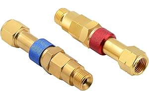 BAIACCES New Upgraded QDB10 Torch to Hose Quick Connect Set with Check Valves, Brass construction (Oxygen/green, fuel/red) 3 Year Warranty