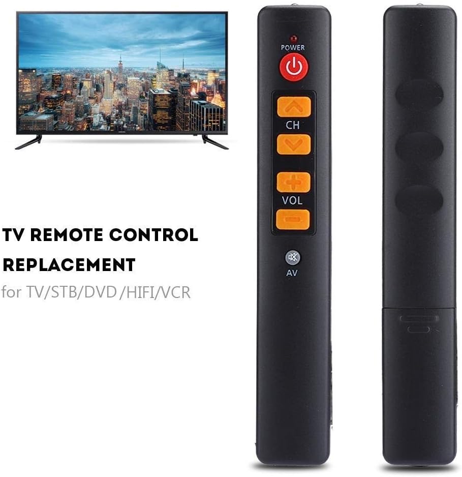Multi-function Universal Smart Learning Remote Control Big Buttons Home Controller Replacement for TV STB DVD HIFI VCR(Orange) - Image 5